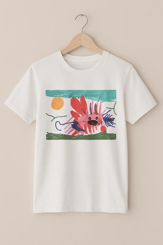 Sun & Scribbles” Kids’ T-Shirt — 100% Cotton, Unisex, Made in Sacramento