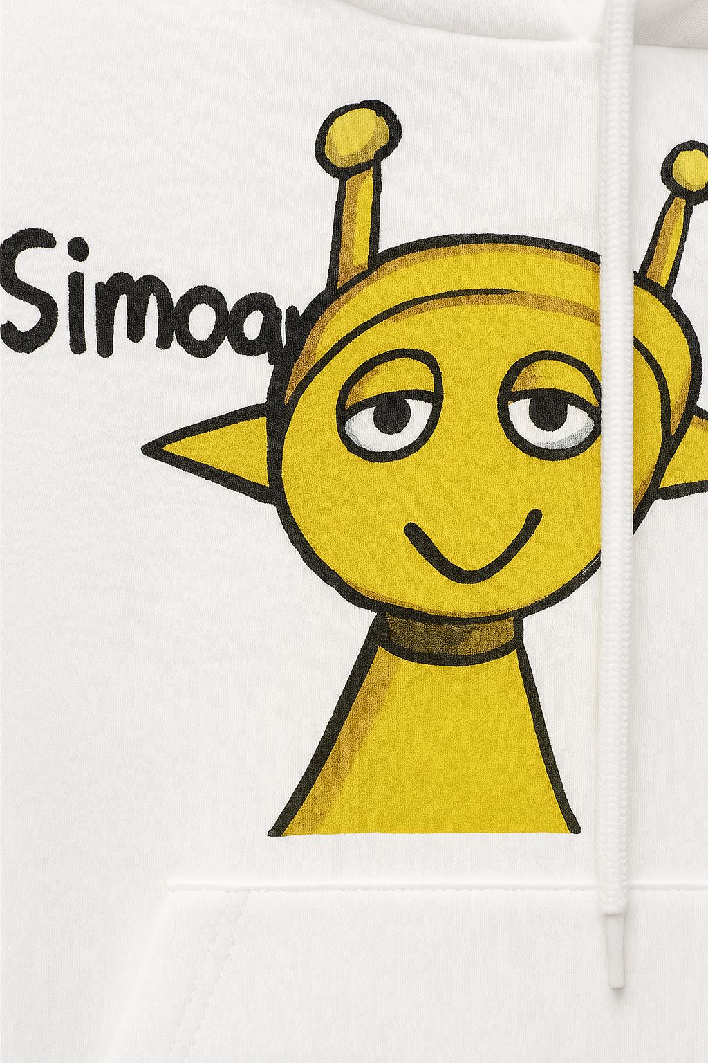 White Hoodie – “Simple Person” Design by Simon, Age 9