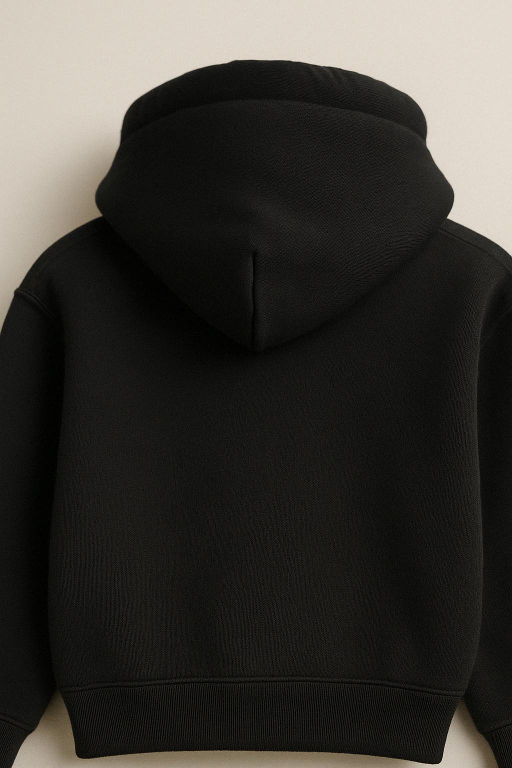 Black Hoodie — “READ” Handwritten Graphic | Unisex