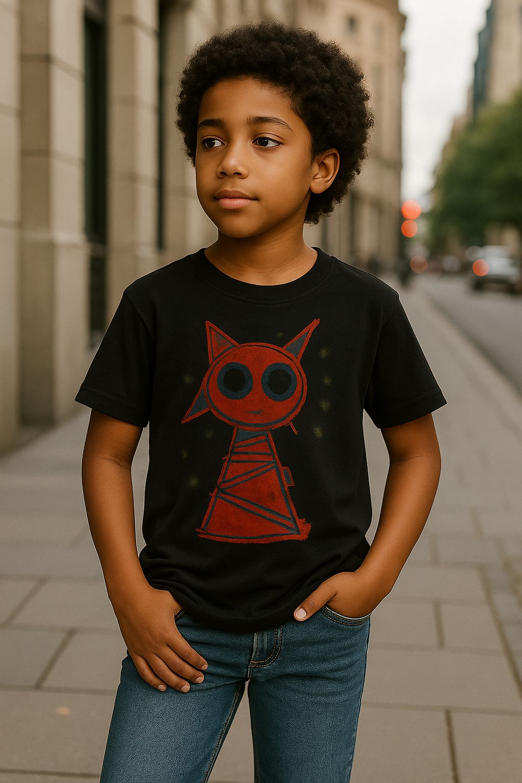 The Rebel Cat – Graphic T-Shirt, 100% Cotton, Unisex