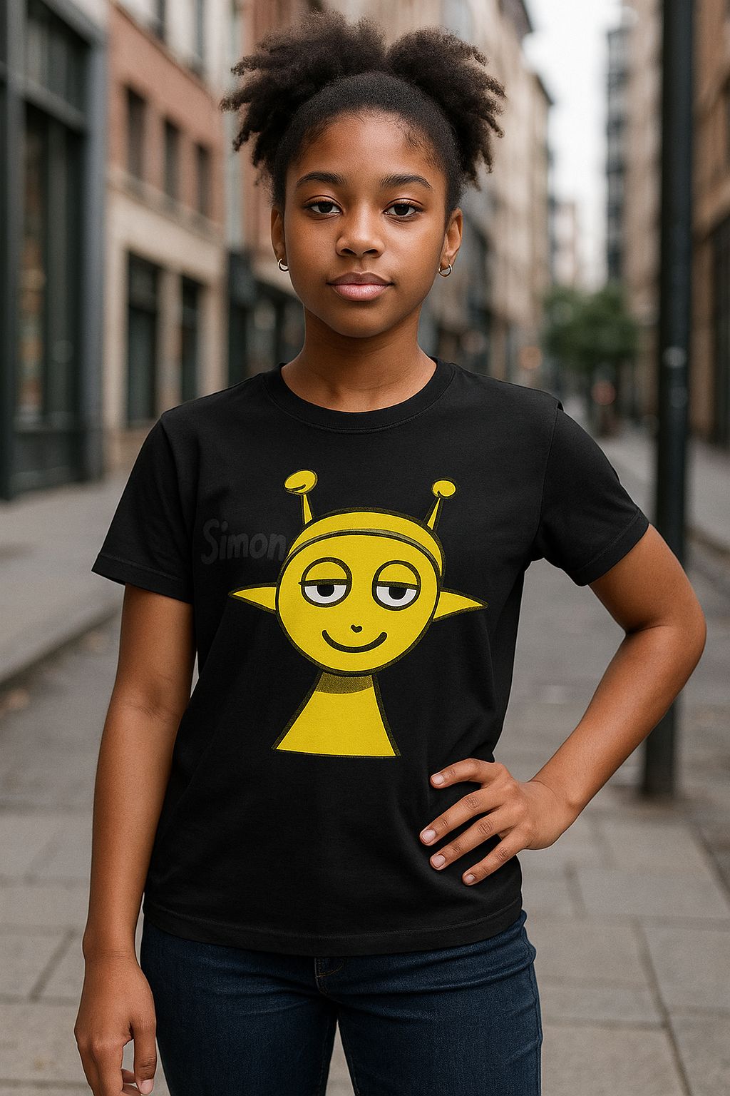 Simon the Alien – Graphic T-Shirt, 100% Cotton, Unisex