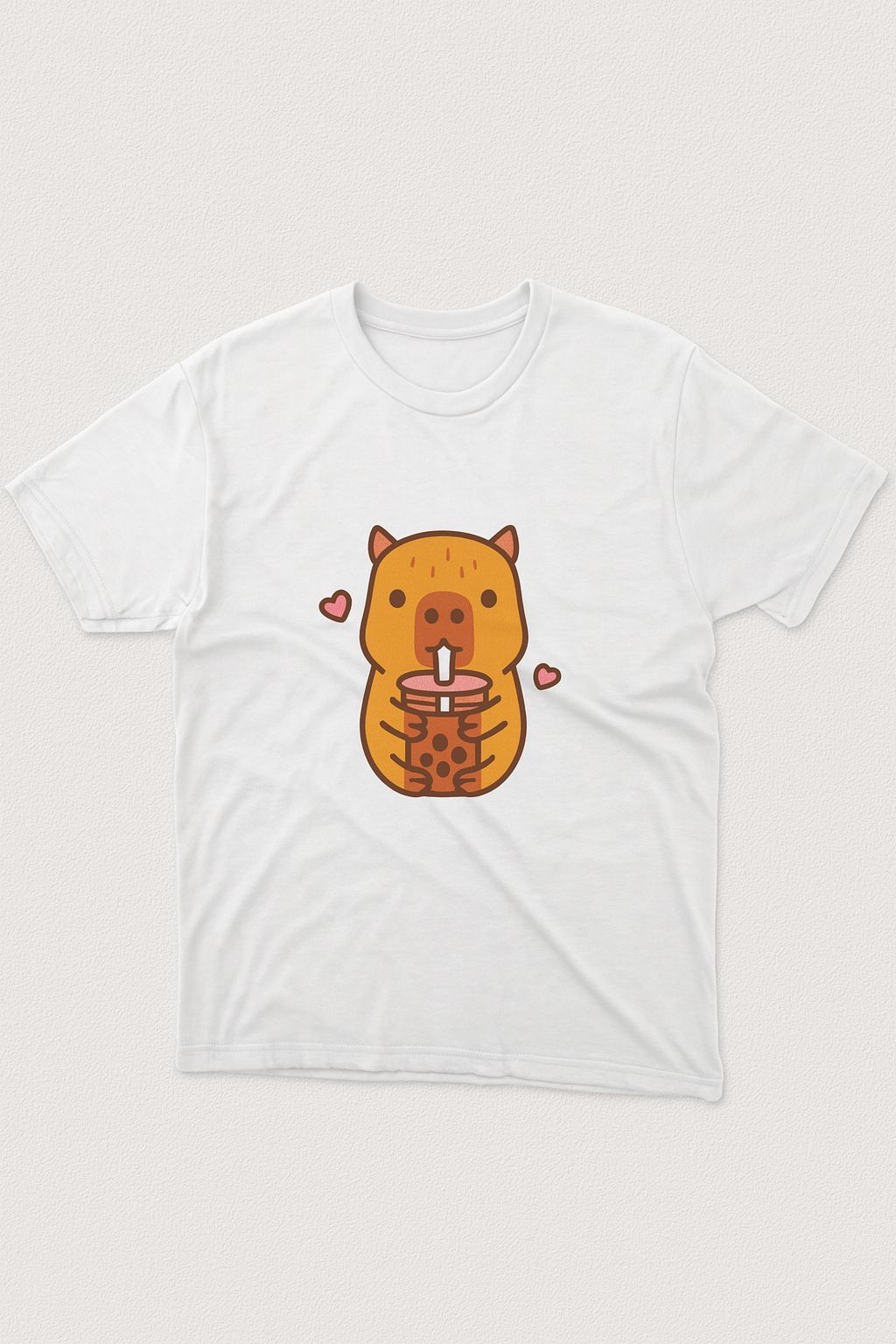 Unisex T-Shirt “Happy Capybara” – 100% Cotton, Made to Order